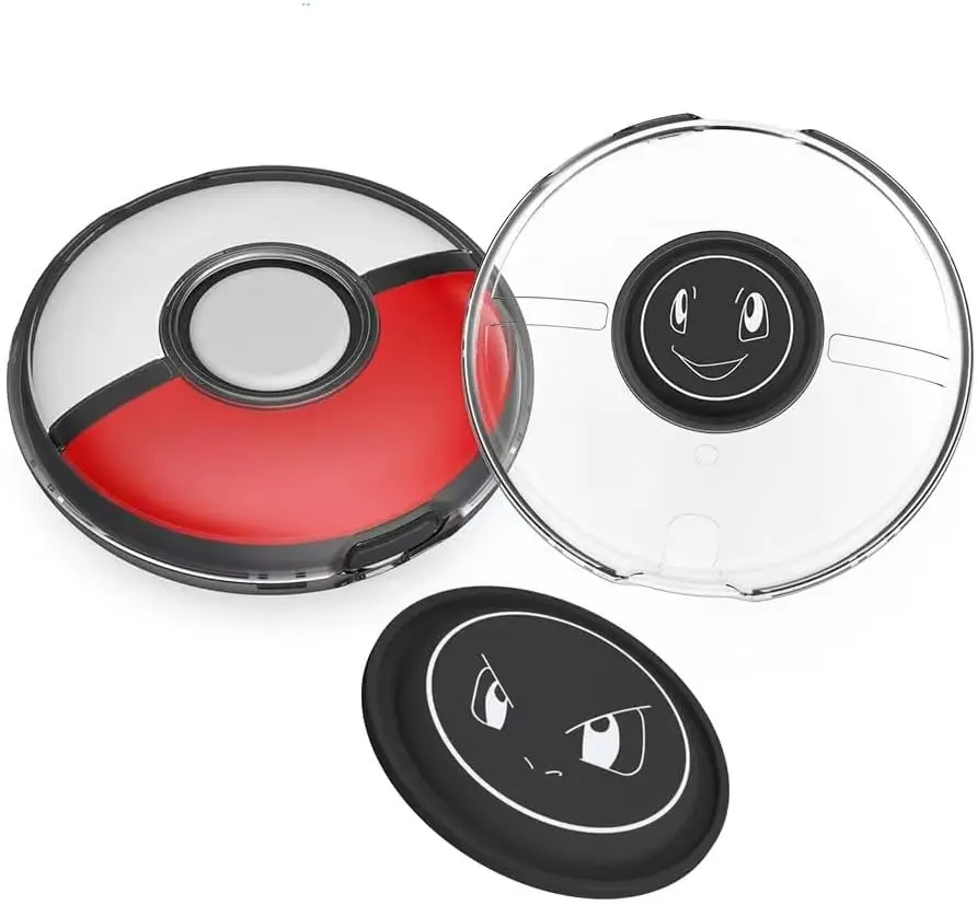 Pokes เคสเปลือกแข็งกระเป๋าสำหรับ Go Plus + แผ่นซิลิโคน4ชิ้น