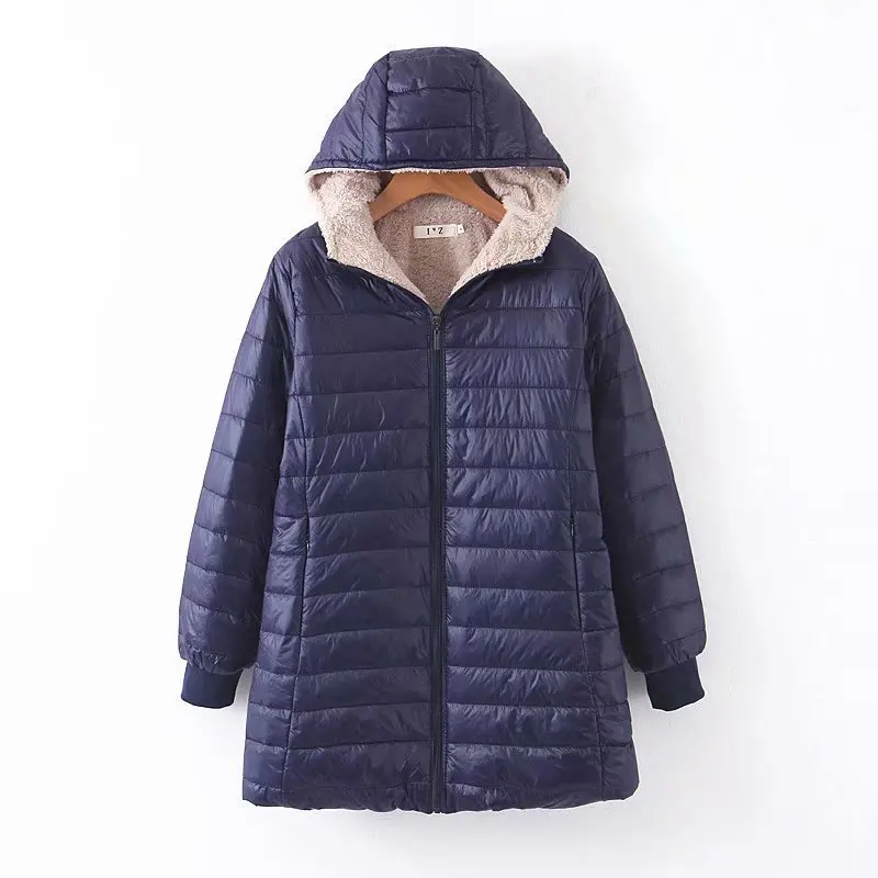 2023 Winter New Korean Version Slim Fit, Waterproof Hooded Mid Length Cotton Coat for Women\'s Warmth