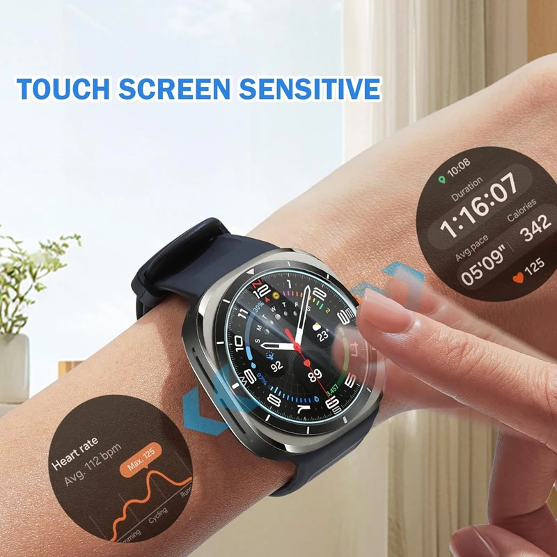 Samsung Galaxy Watch 47mm 40mm 44mm 45mm 46mm 43mm 42mm用 強化ガラス製プレミアムスクリーンプロテクター Galaxy Watch Ultra 8 7 6 5 4対応