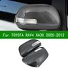 도요타 RAV4 Xa30 2005-2012 용 블랙 카본 파이버 백미러 커버 교체 버클, 2006 2007 2008 2009 2010 2011 1