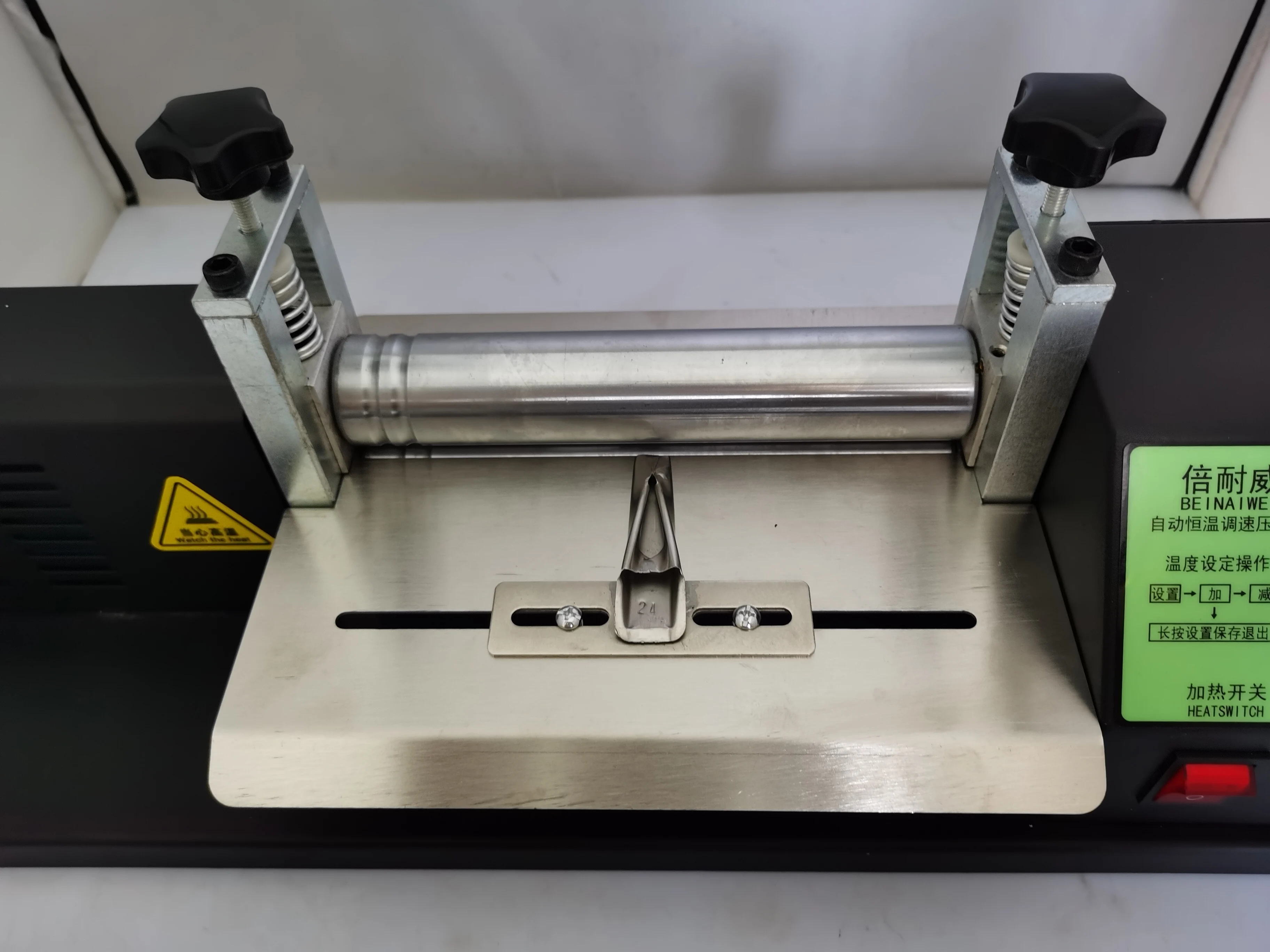 Electric adjustable speed leather Non-woven fabric drawing machine, glue dispenser machine, leather press laminating machine 3