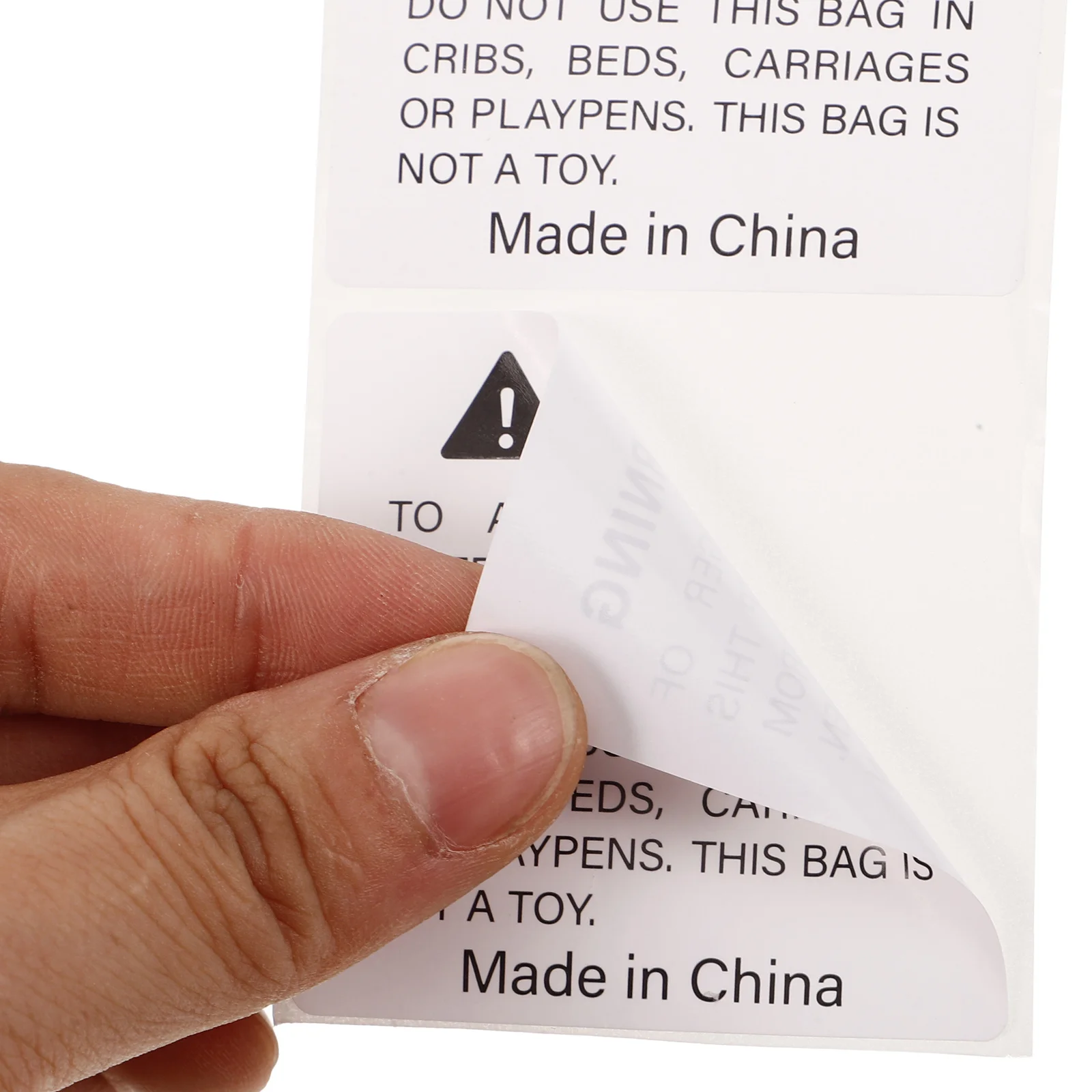 ملصق تحذيري من ورق الملصق النحاسي المتين، ملصق خطر الاختناق، تنبيه السلامة بدون بقايا، سهل الإزالة، تطبيقات متعددة