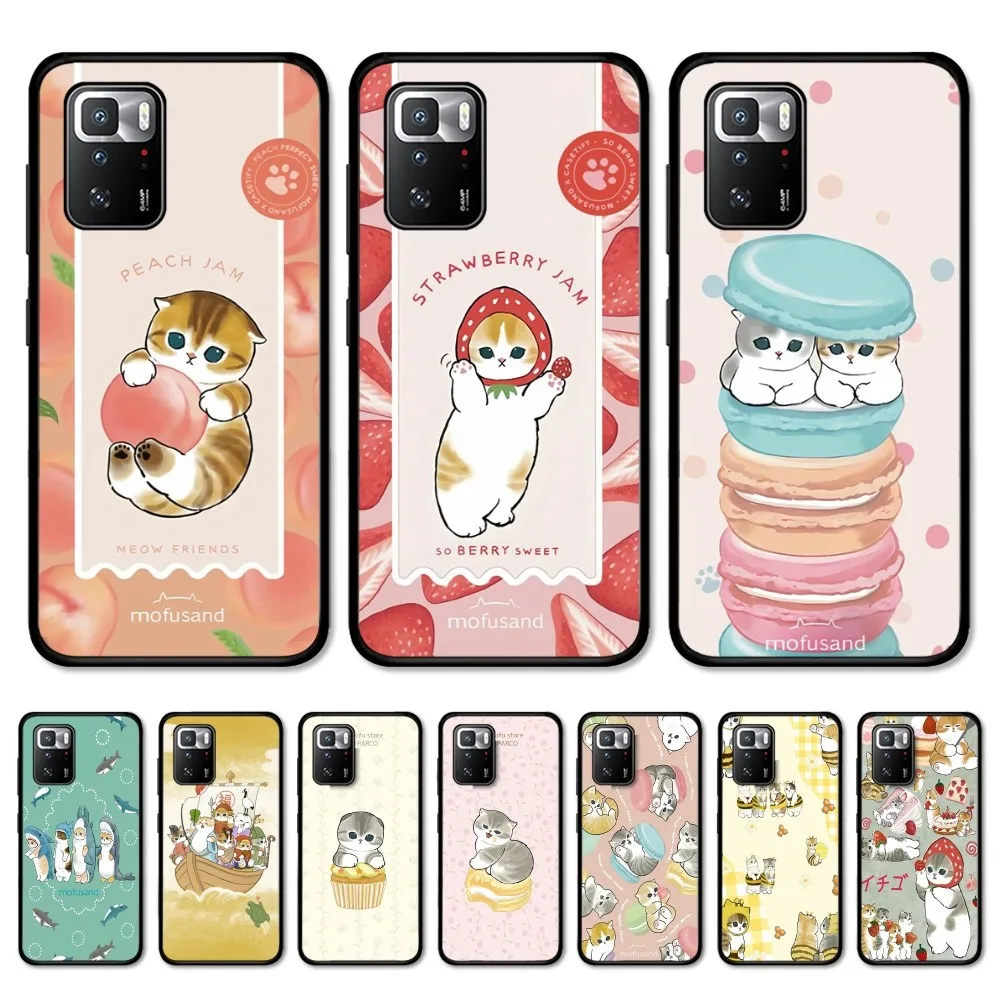 Cute M-Mofusands Cat Phone Case For Redmi Note 4 X 5 A 6 7 8 T 9 9S 10 11 11S 11Epro Poco M3 Pro