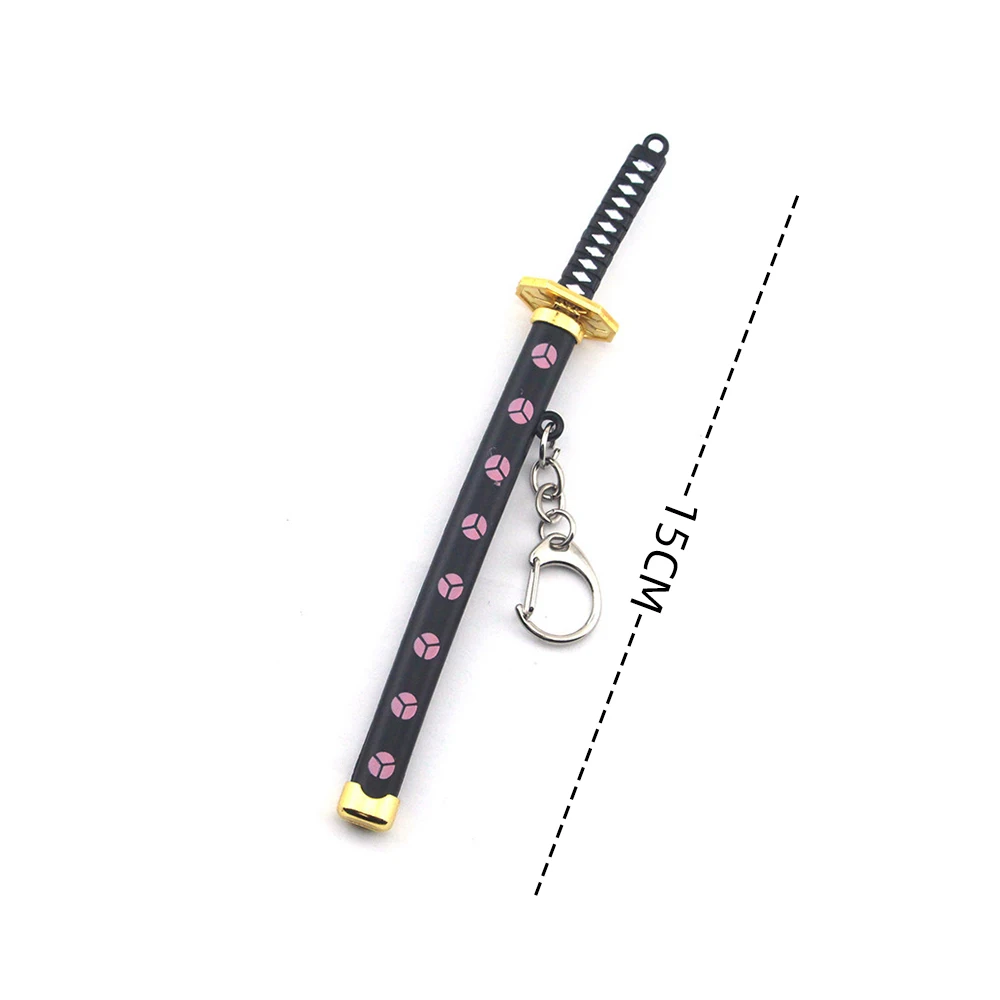 ミニロロノア・ゾロ 8 色武器刀キーホルダー男性女性 OP アニメ鞘刀セイバーバックルツールホルダーギフトおもちゃ