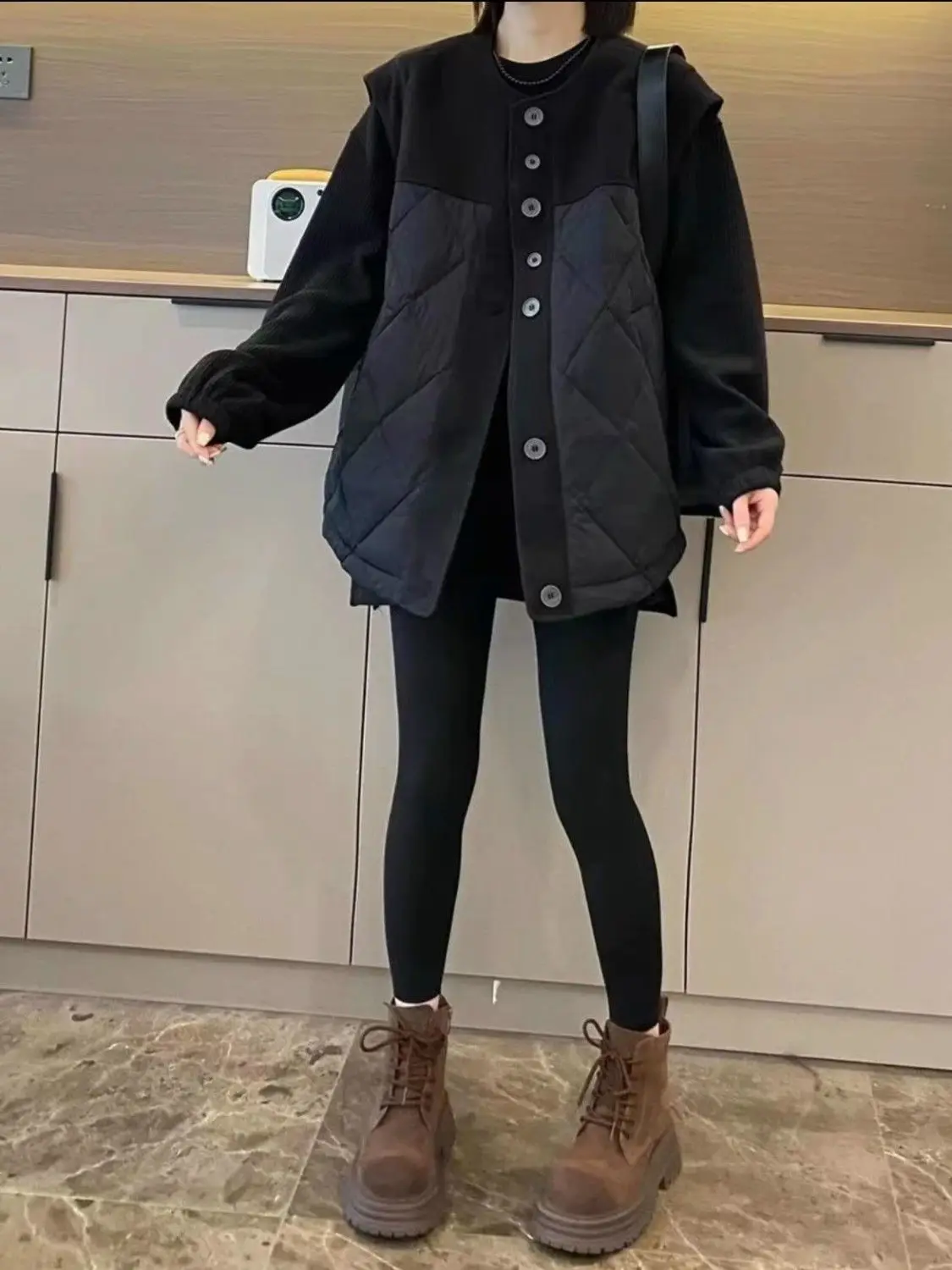 

Осенне-зимний мужской жилет большого размера с алмазной вышивкой, легкая верхняя одежда с подплечниками, хлопковый жилет, модный бренд