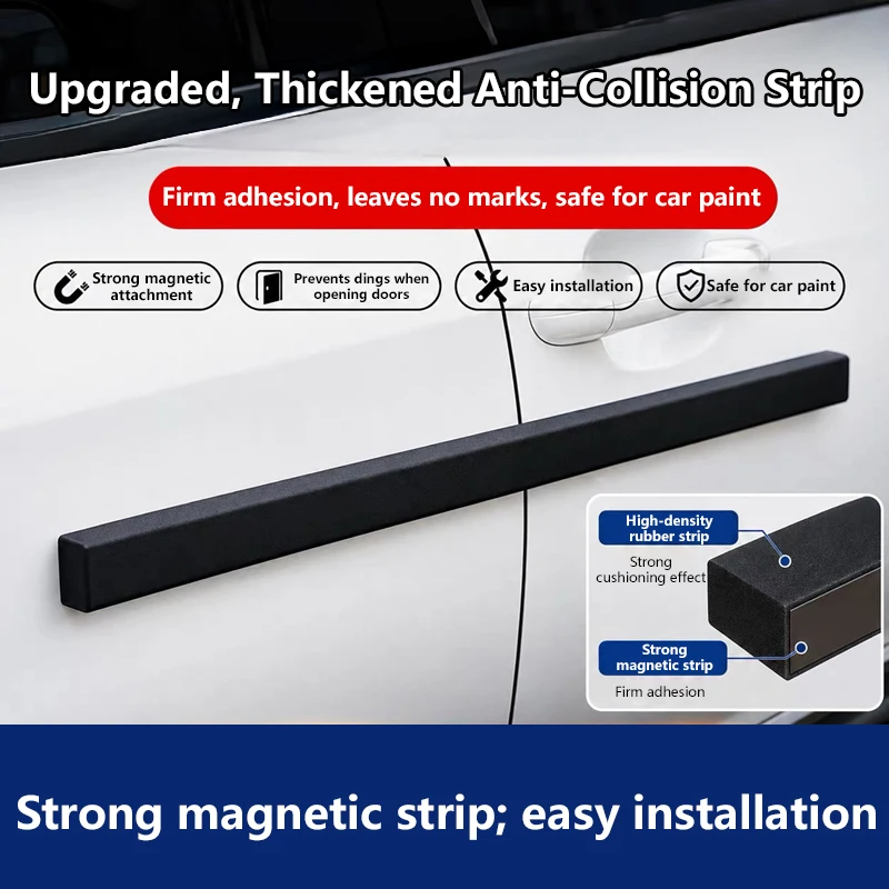 1pc Magnetic Car Door Edge Guard Strip Anti-Collision Protector Universal Magnetic Door Bumper Strips for Parking