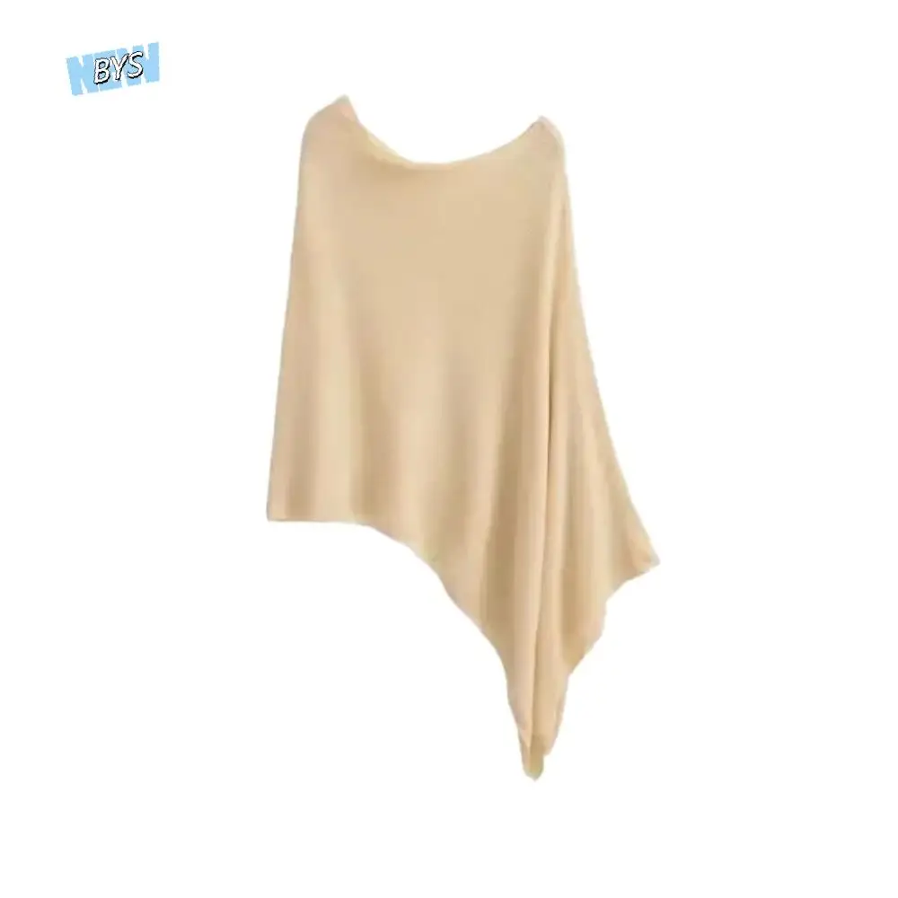 

Warm Irregular Knitted Off Shoulder Shawl Mesh Wrap Women Cloak Scarf Accessories Crochet Top Sun Protection Tops Travel