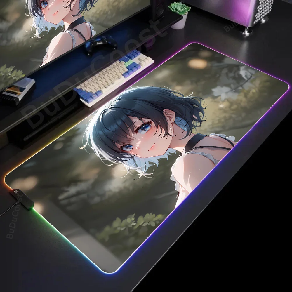 

Table mat Hot selling items Best Sellers S-Sailor Moon-n HD printing RGB Mouse Pad Backlight Large games accessories Mouse Pad