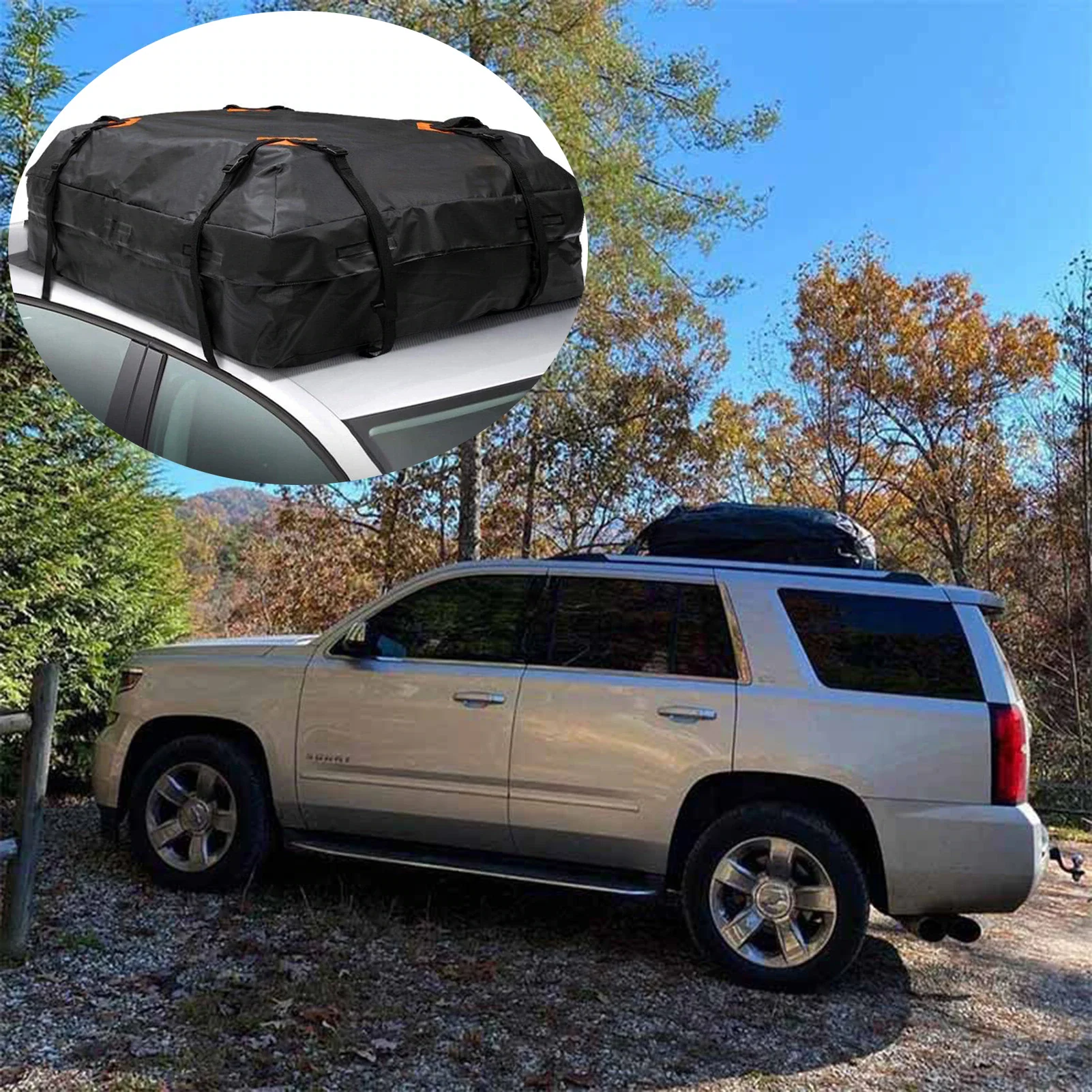 Waterproof Cargo Bag 420D Car Roof Cargo Carrier Universal Luggage Bag Storage Cube Bag for Travel Camping Luggage Storage Box