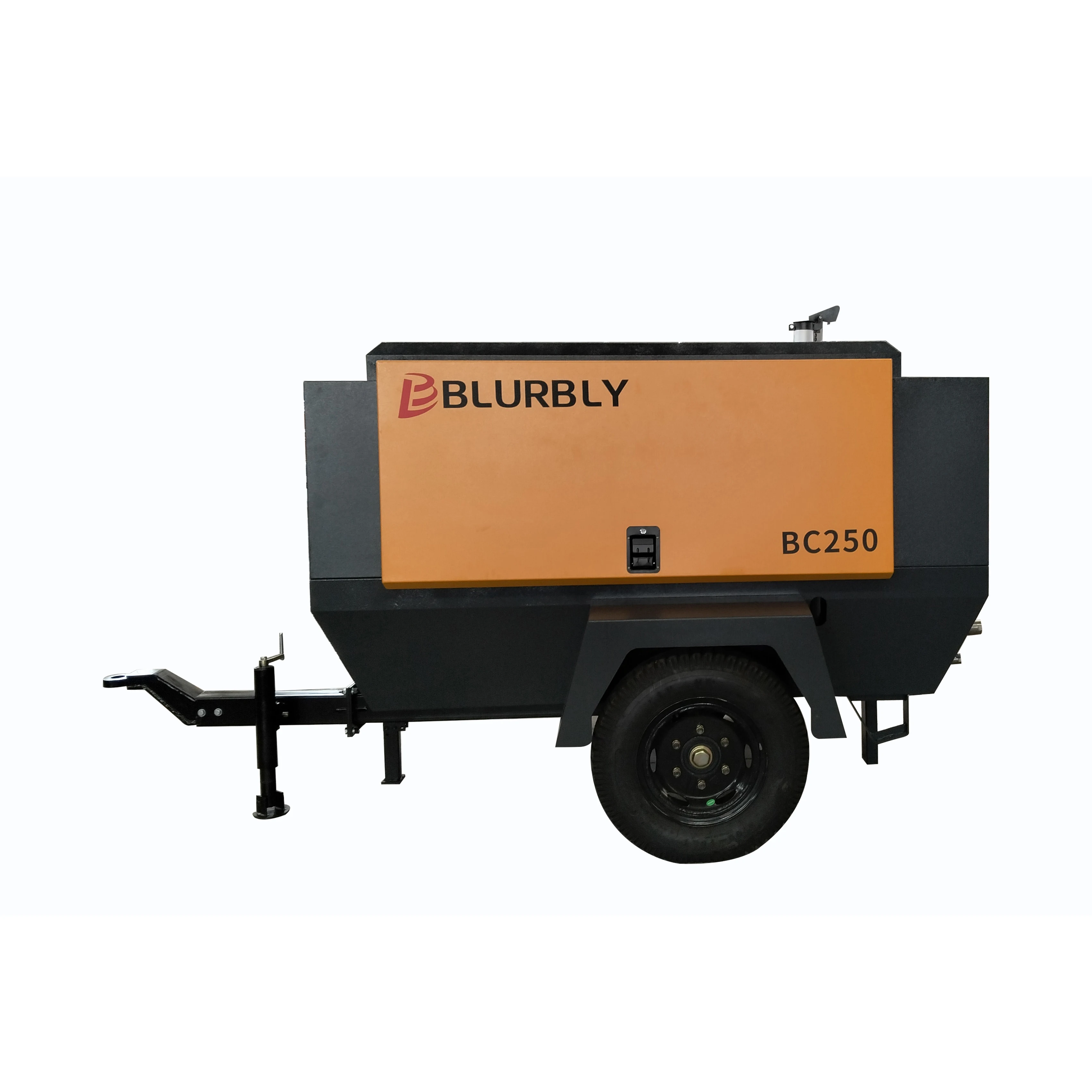 EU-EPA Approved Mobile Compressor air 250cfm air Compressor diesel Power 55.4kw Towable Portable Two Wheels Compressors Screw