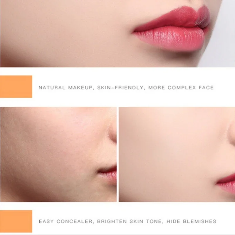 Mineral นมถั่วเหลือง Pressed Powder Long Lasting Oil Control Face Foundation กันน้ําไวท์เทนนิ่งคอนซีลเลอร์แต่งหน้าธรรมชาติ