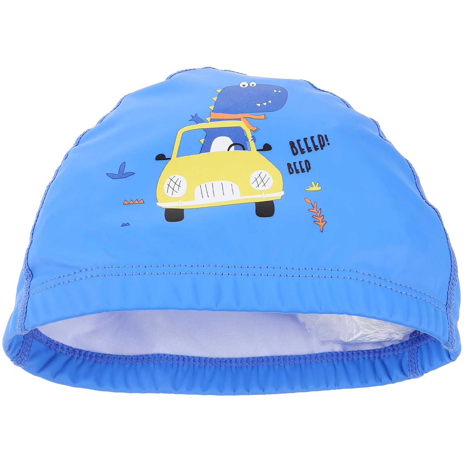 

Children Swimming Cap Cartoon PVC Breathable Kids Head Protector Toddler Caps Waterproof Swim Hat Elastic Hydrodynamic Design