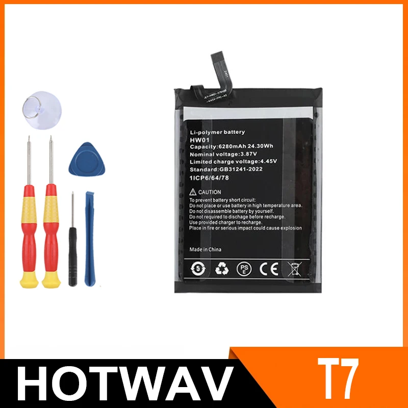 لهاتف HOTWAV W10 W11 T7 T7S T5 Pro Note 15 Pro Note 13 Max/بطارية ملحقات الهاتف المحمول #5