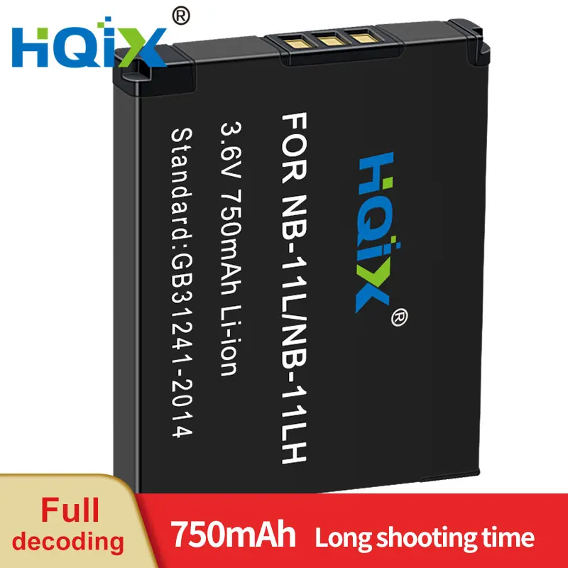 

HQIX for Canon Powershot SX400 SX410 A2300 A2400 A2600 A3400 A3500 IXUS 190 240 245 265 275 285 Camera NB-11L Charger Battery