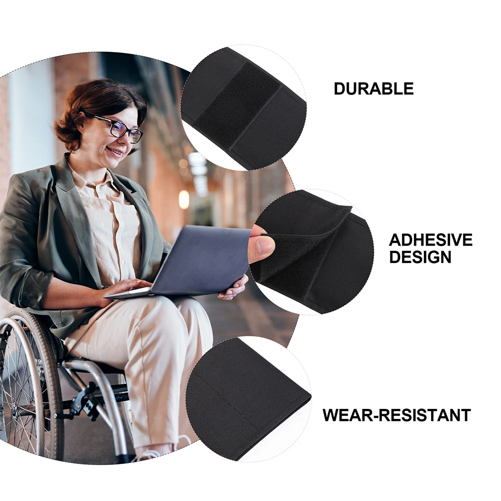

4 Pcs Wheelchair Foot Protector Guard Straps Leg Calf Rest Black Adjustable Durable Oxford Material Walking Chair Accessories