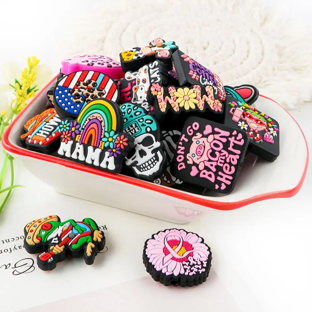 5/10 новые силиконовые бусины с фокусом, бусины с мультяшными животными, ювелирные изделия «сделай сам», брелок, ожерелье, браслет, аксессуары