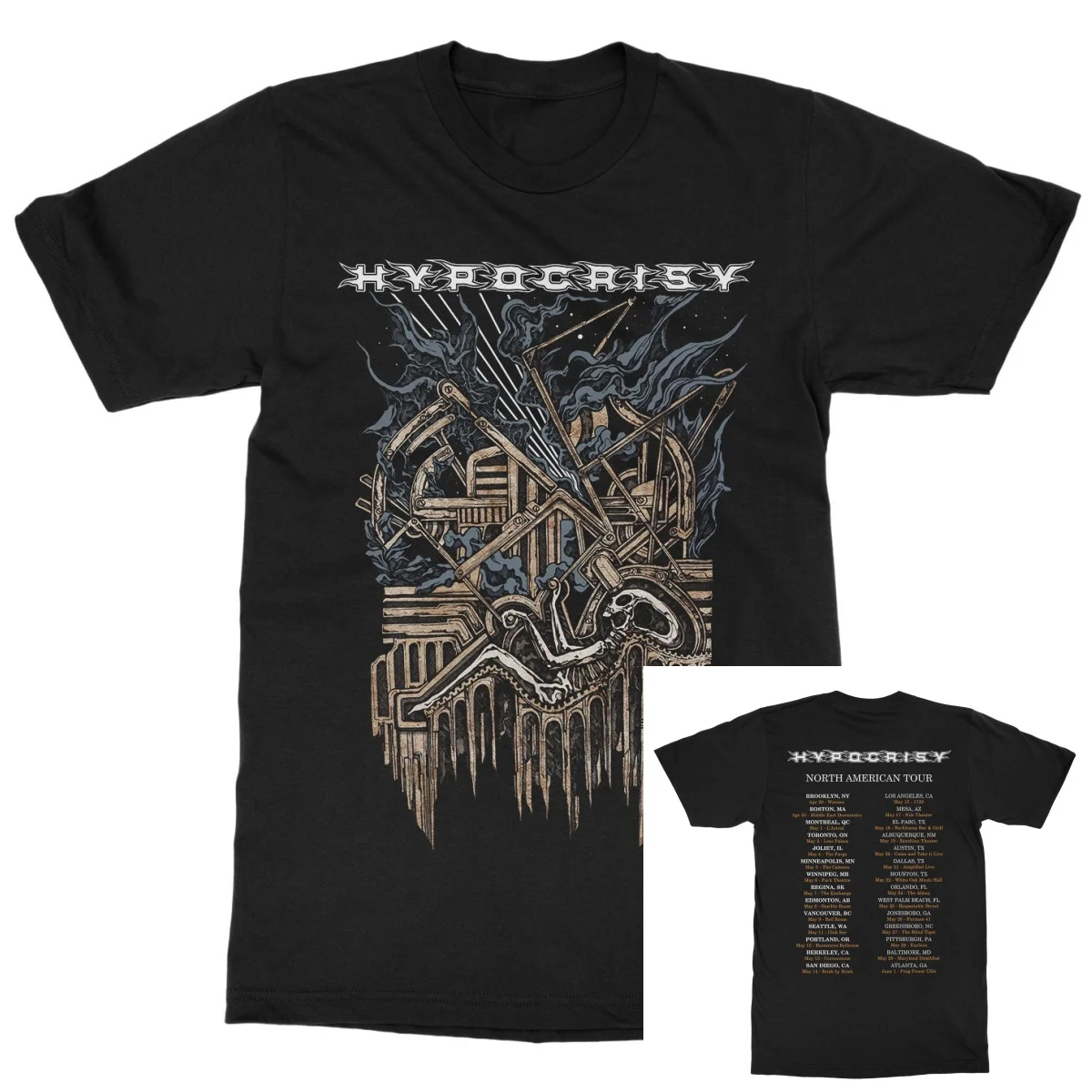 Hypocrisy  Alien Tour Band T-Shirt 100% Cotton Graphic Tee Men Women Summer Streetwear Top