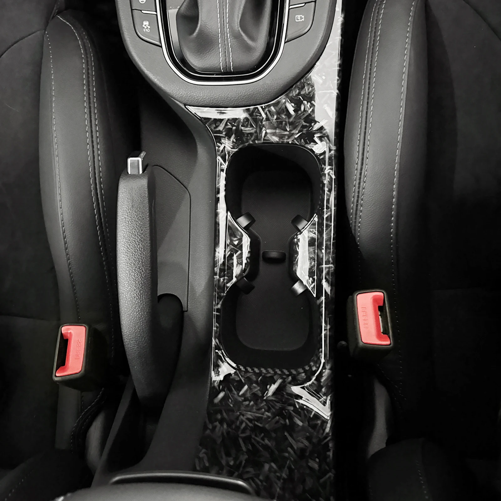 Forged Black Style Central Center Front Water Cup Holder Cover Trim For Hyundai i30 N 2019-2023 Accessories
