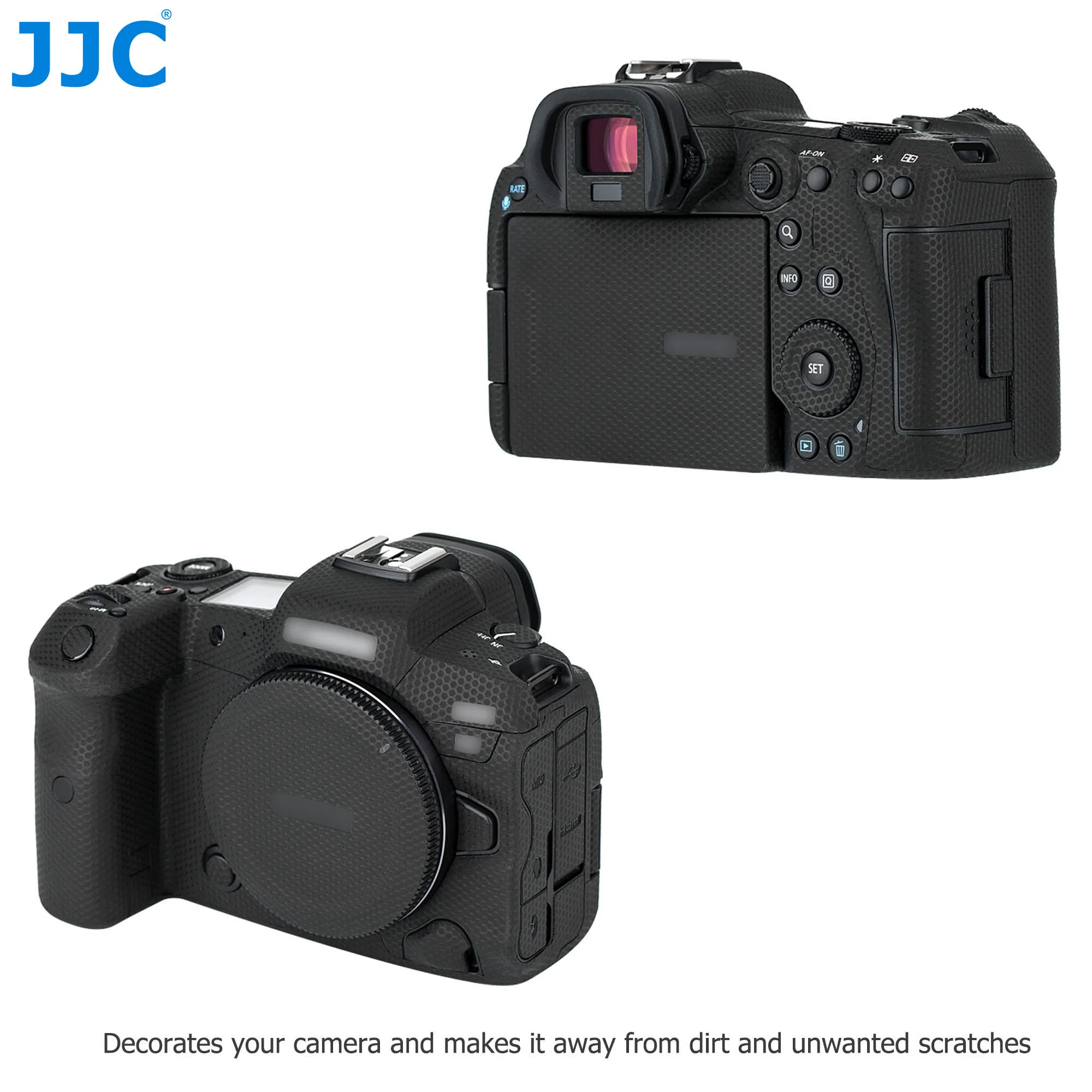 JJC-Autocollant de corps EOS R5, peau d'appareil photo, ajustement personnalisé, couverture anti-rayures pour IL EOS R5, décoration de protection, accessoires ronds