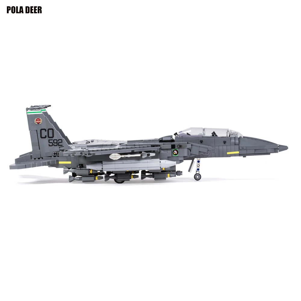 قوالب بناء مقاتلات MOC Strike Eagle F15E ، تصنعها بنفسك ، نموذج تجميع ، لعبة الطوب ، هدايا عيد ميلاد الأطفال ، الإبداع ،