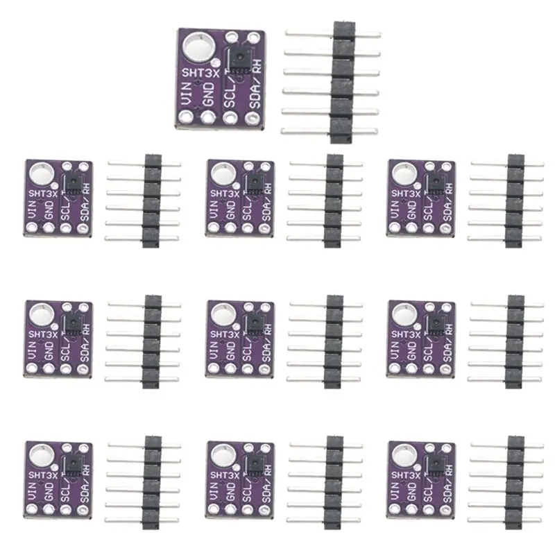 N82R 10PCS GY-SHT35-D Digital Humidity Temperature Sensor Module Weather Shield Board For Smart Monitoring