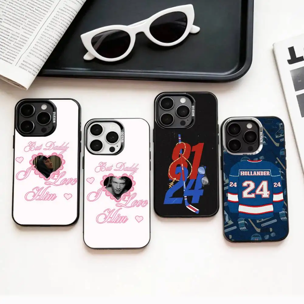 

MM Romance H-Heated R-Rivalry Phone Case For iPhone17,16,15,14,13,12,11 Plus,Pro Max Colored Silver Plated Inside Cover