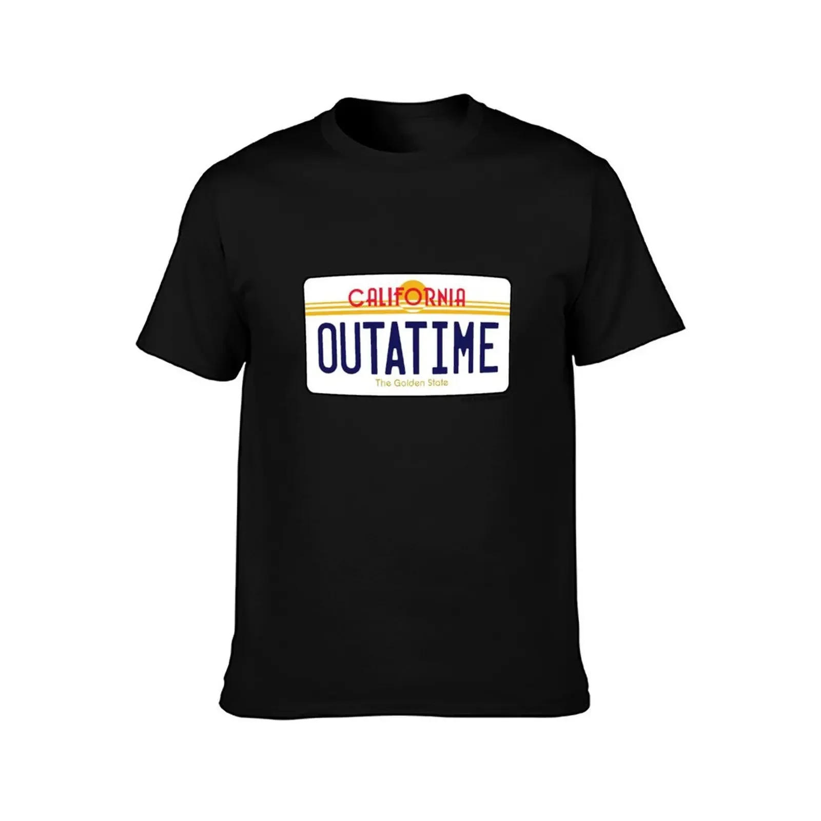 Back to the Future OUTATIME License Plate T-Shirt designer shirts tees cute tops mens champion t shirts