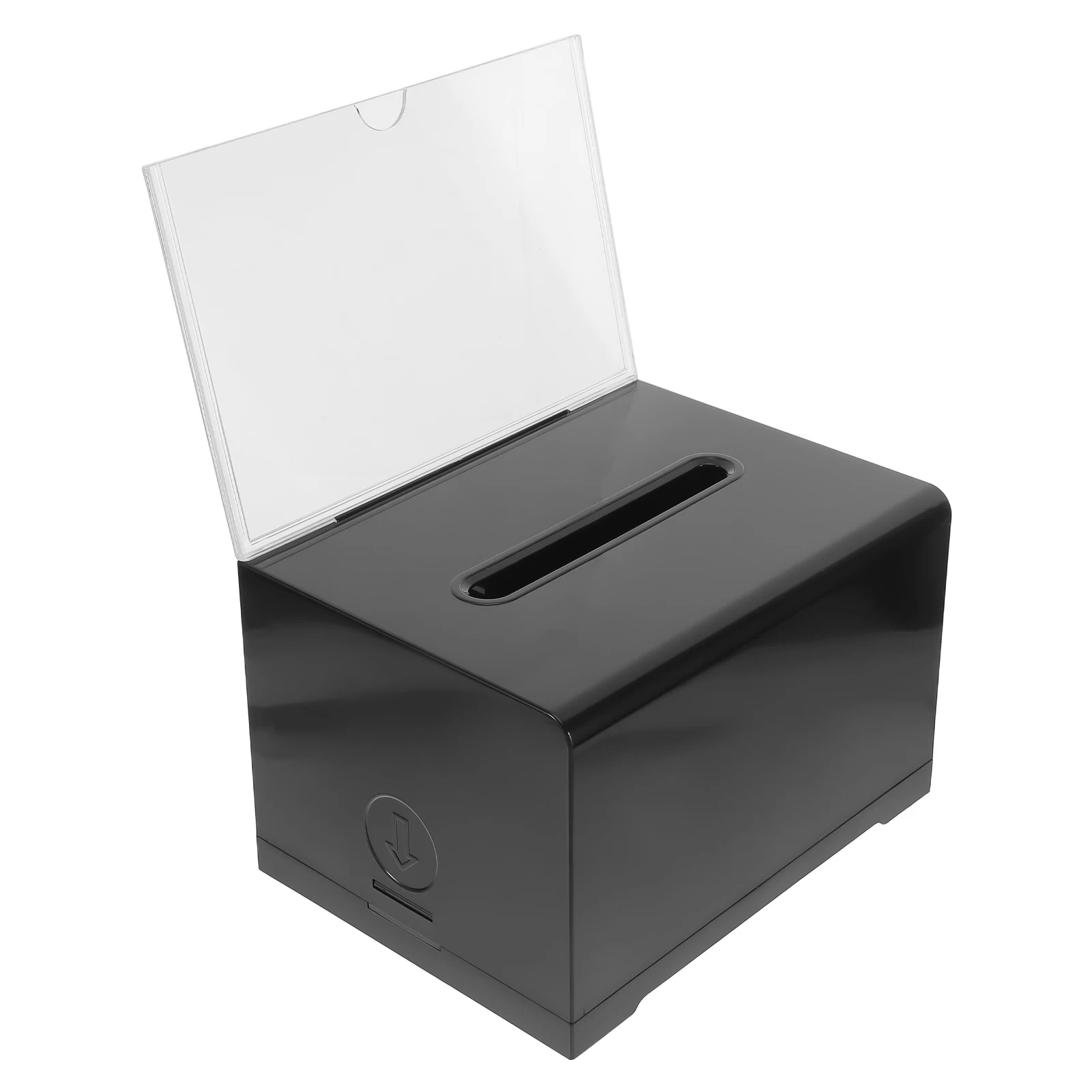 

Clear Acrylic Card Box Large Capacity Business Card Storage Organizer Multifunctional Donation Ballot Suggestion Holder