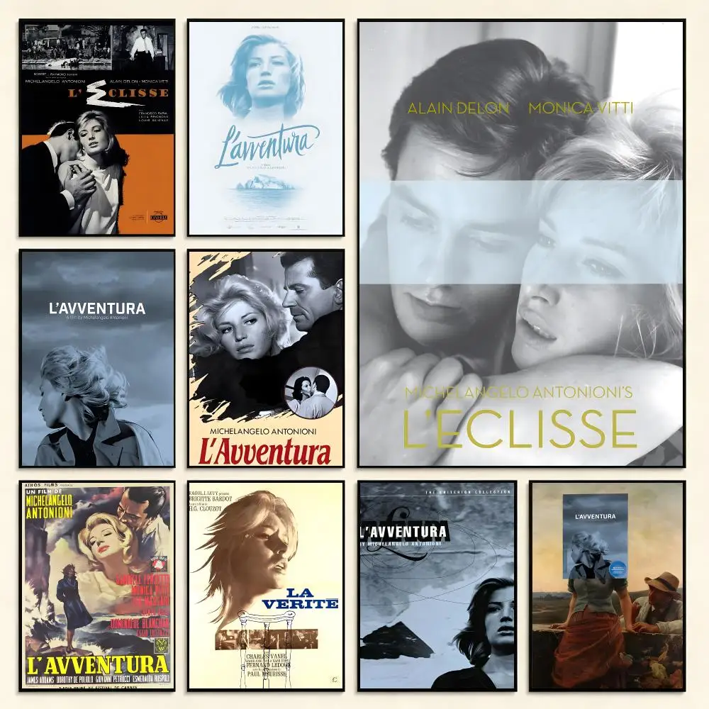 Classic Film L'avventura Poster Digital Solvent Print Waterproof PP Fade-Resistant Wall Art Room Decor Gift
