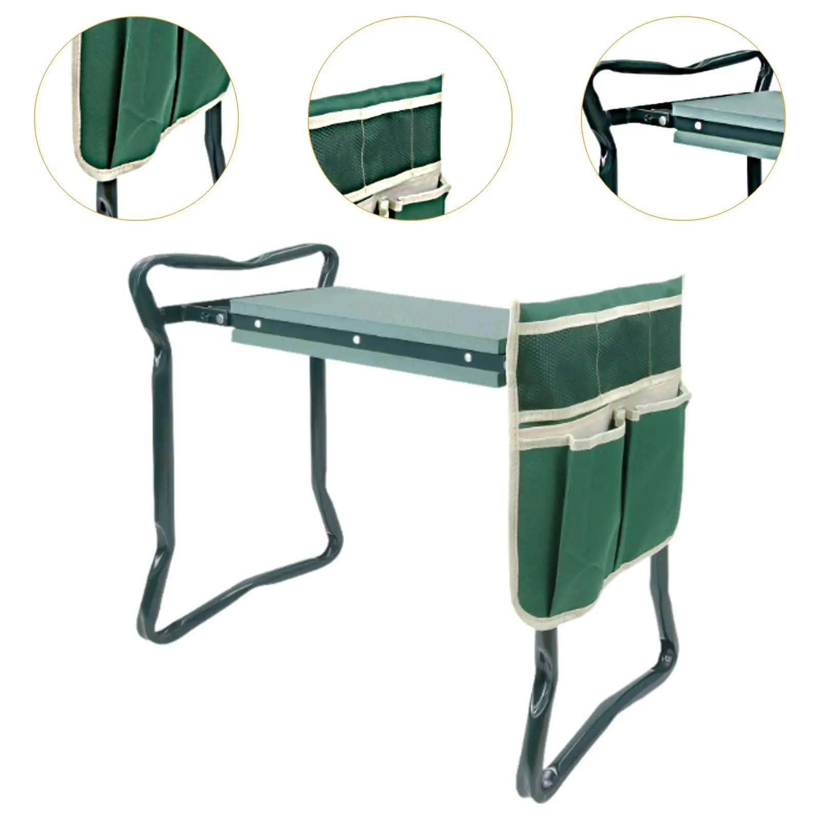 Asiento para arrodillarse de jardín, banco de jardín, desmontable, resistente, resistente al desgaste, almohadilla suave para arrodillarse, taburete de jardín para jardinería