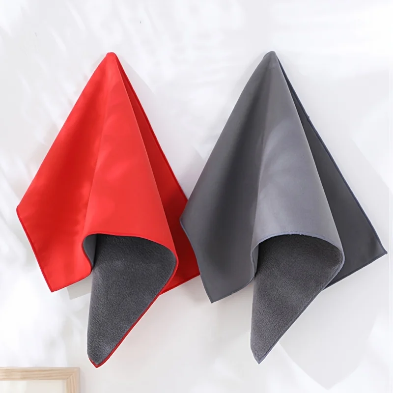 ​ 2 قطعة منشفة الصوف المرجاني غسيل السيارات تجفيف منشفة مزدوجة الوجهين ماصة سيارة غير وسم مرآة تنظيف الملابس لوازم غسيل السيارات