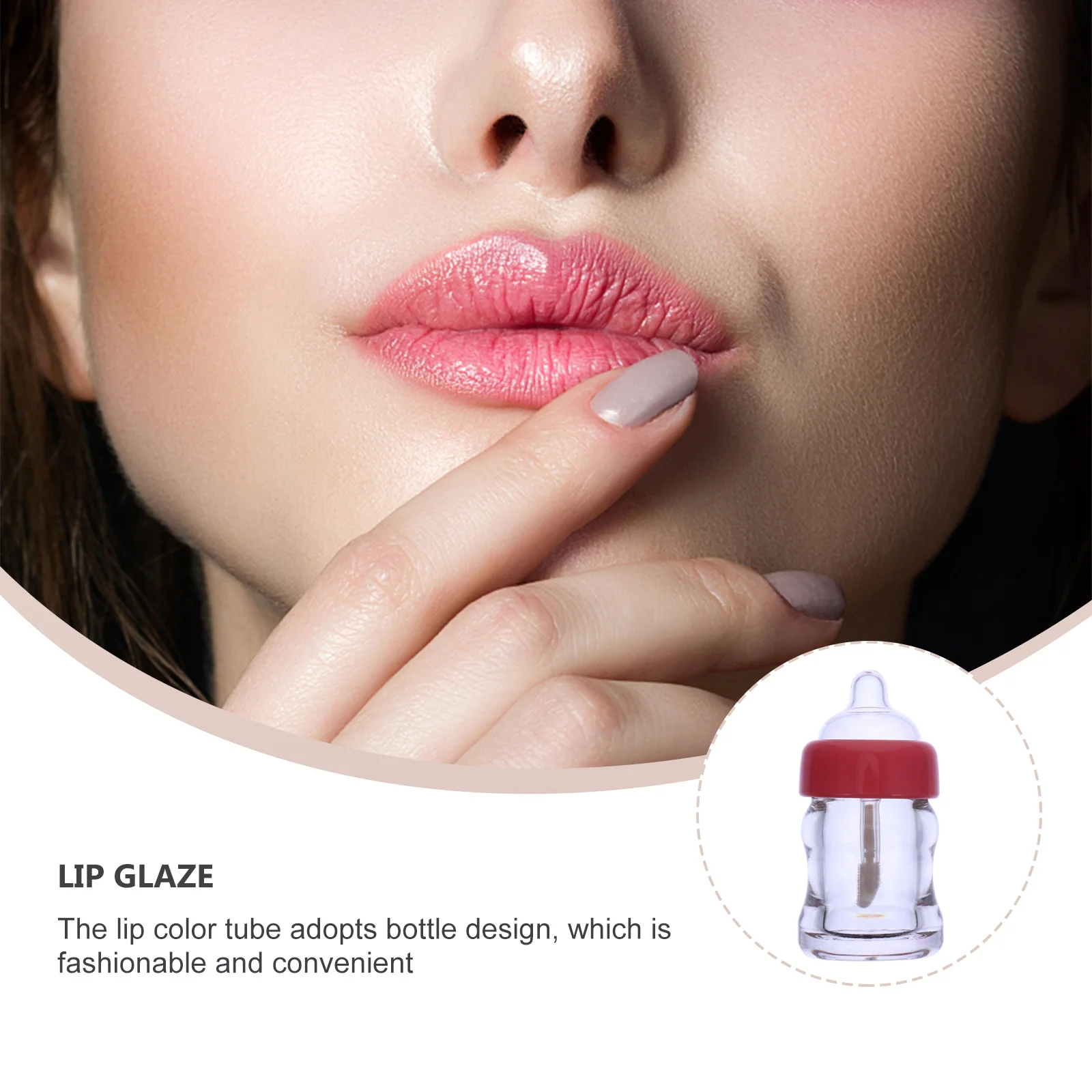 20Pcs DIY Lip Gloss Empty Tubes Baby Bottle Design Clear Lip Balm Containers Safe Lightweight Reusable for Custom Lipstick