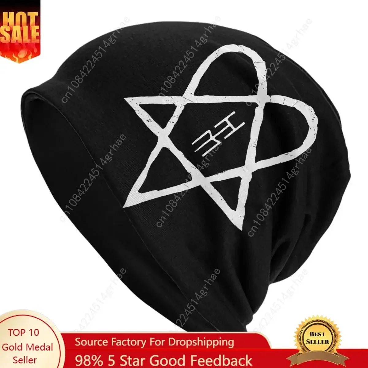 

Him Band Ville Valo Heartagram Romance Bonnet Hat Autumn Winter Outdoor Skullies Beanies Hat Men's Women's Warm Head Wrap Caps
