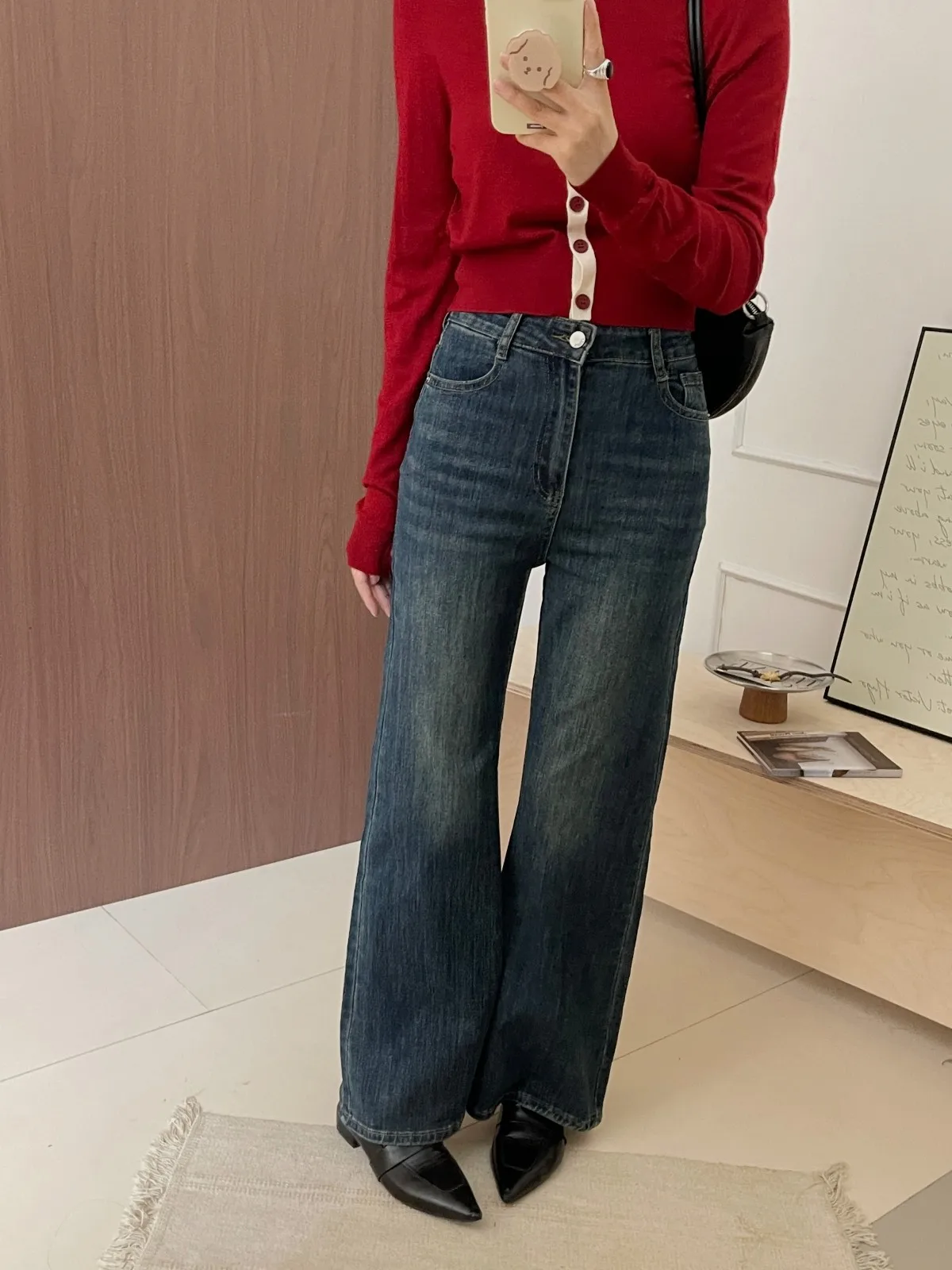 ZHISILAO High Quality Jeans Women Vintage Classic Cotton High Waist Floor Length Denim Pants Autumn Winter 2024 Outfit