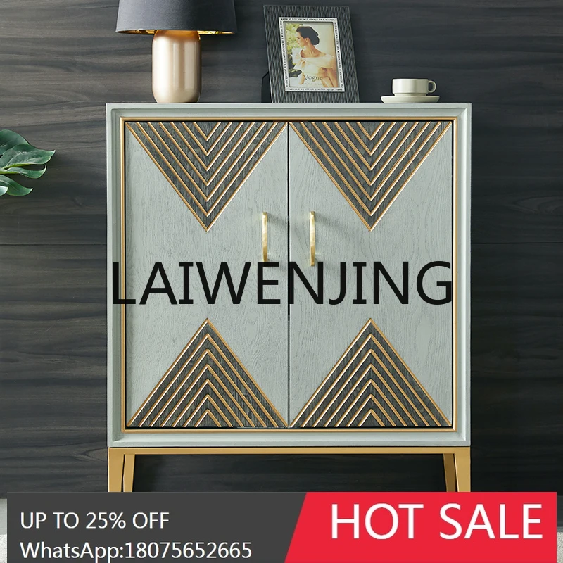 

American Three-Bucket Cabinet Nordic Locker Living Room Entrance Simple Storage Cabinet Bucket Kitchen Storage Dining Side