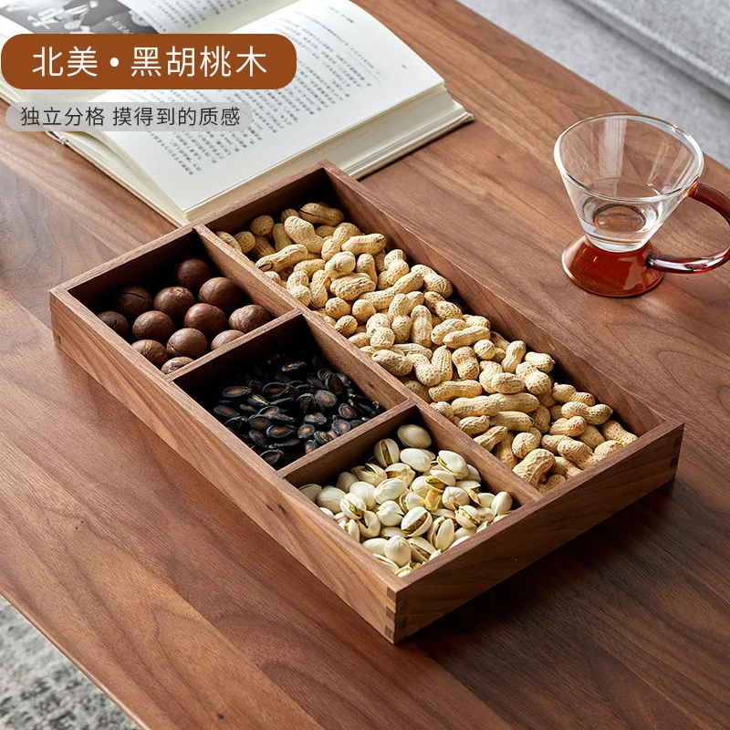 Solid wood desktop sundry coffee table office key storage box Jewelry cosmetics stationery organizer box tray