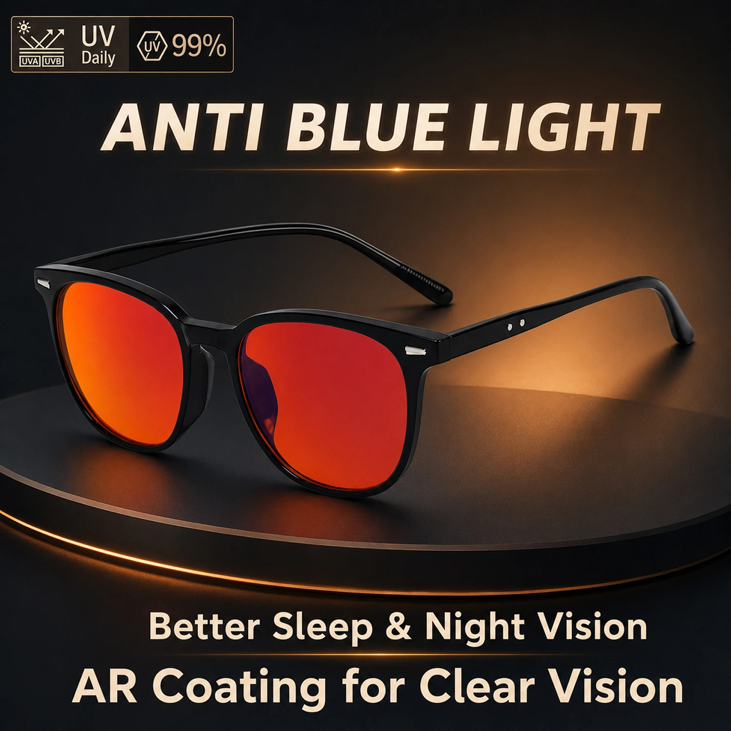 Gaming Glasses Blue Light - Blue Light Blocking Glasses Red Orange