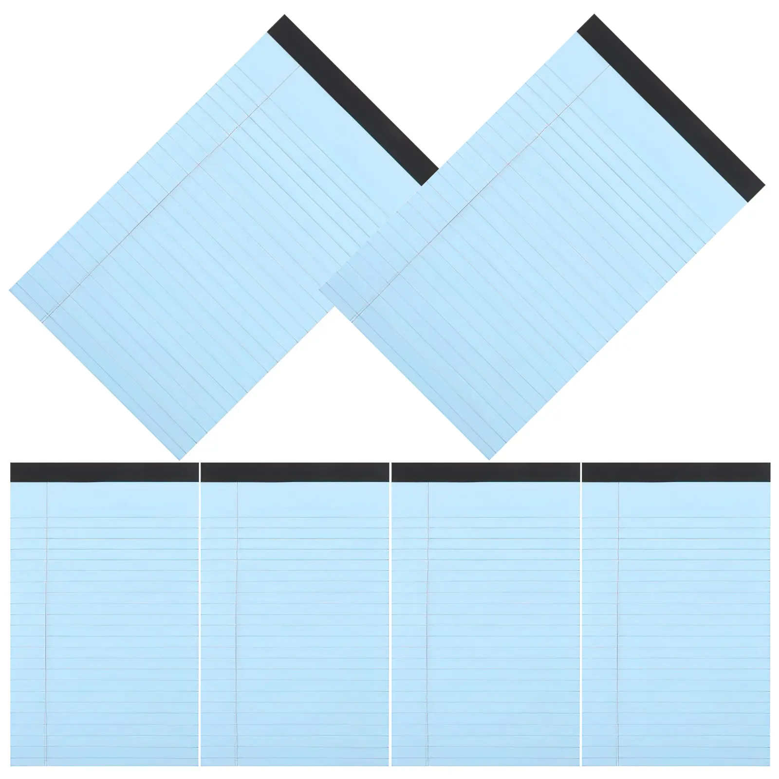 6Pack Tear-Off Memo Pads Lined Personal Notepad Set Minimalist Style Compact Size Smooth Paper No Ink Bleed for Students