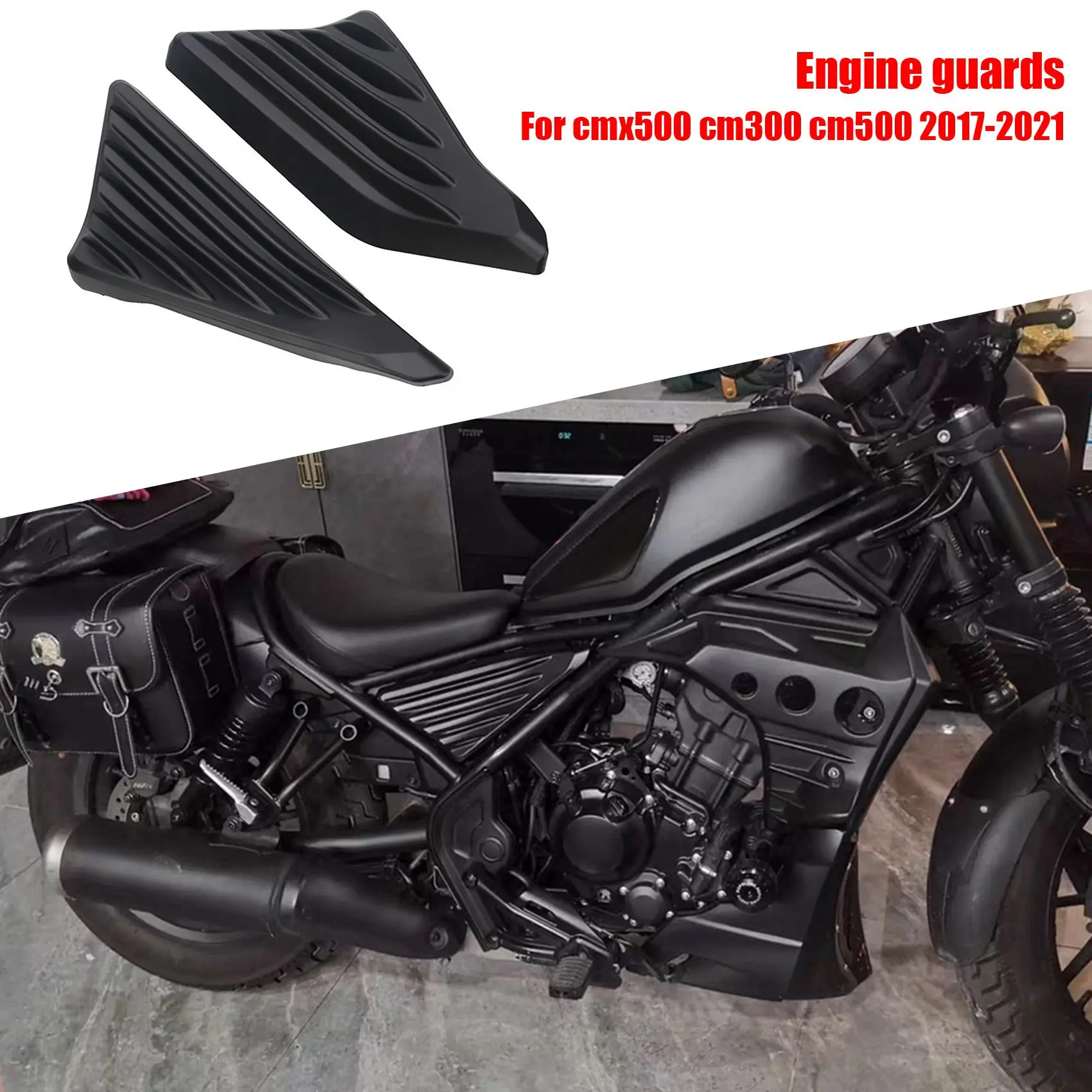 For HONDA REBEL 500 CMX500 CM300 CM500 2017-2021 Motorcycle Engine Guard Panel Side Panel Side Cover Decorative Panel