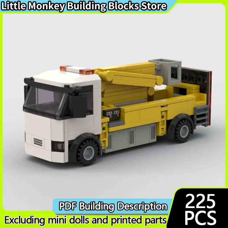 

City Car Model MOC Building Bricks Classic Overhead Work Truck Modular Technology Children Holiday Gifts Assemble Toys Suit