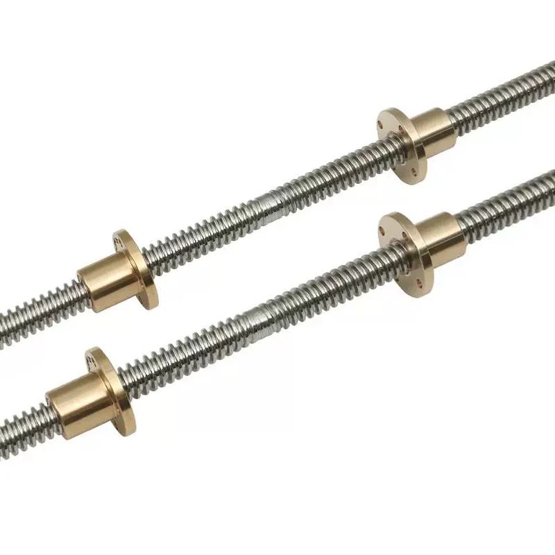 Imagem -06 - Parafuso Trapezoidal Autêntico em Forma de t Parafuso Esquerdo e Direito Porca de Cobre Rotativa T10 T12 T14 T16 T20 T25