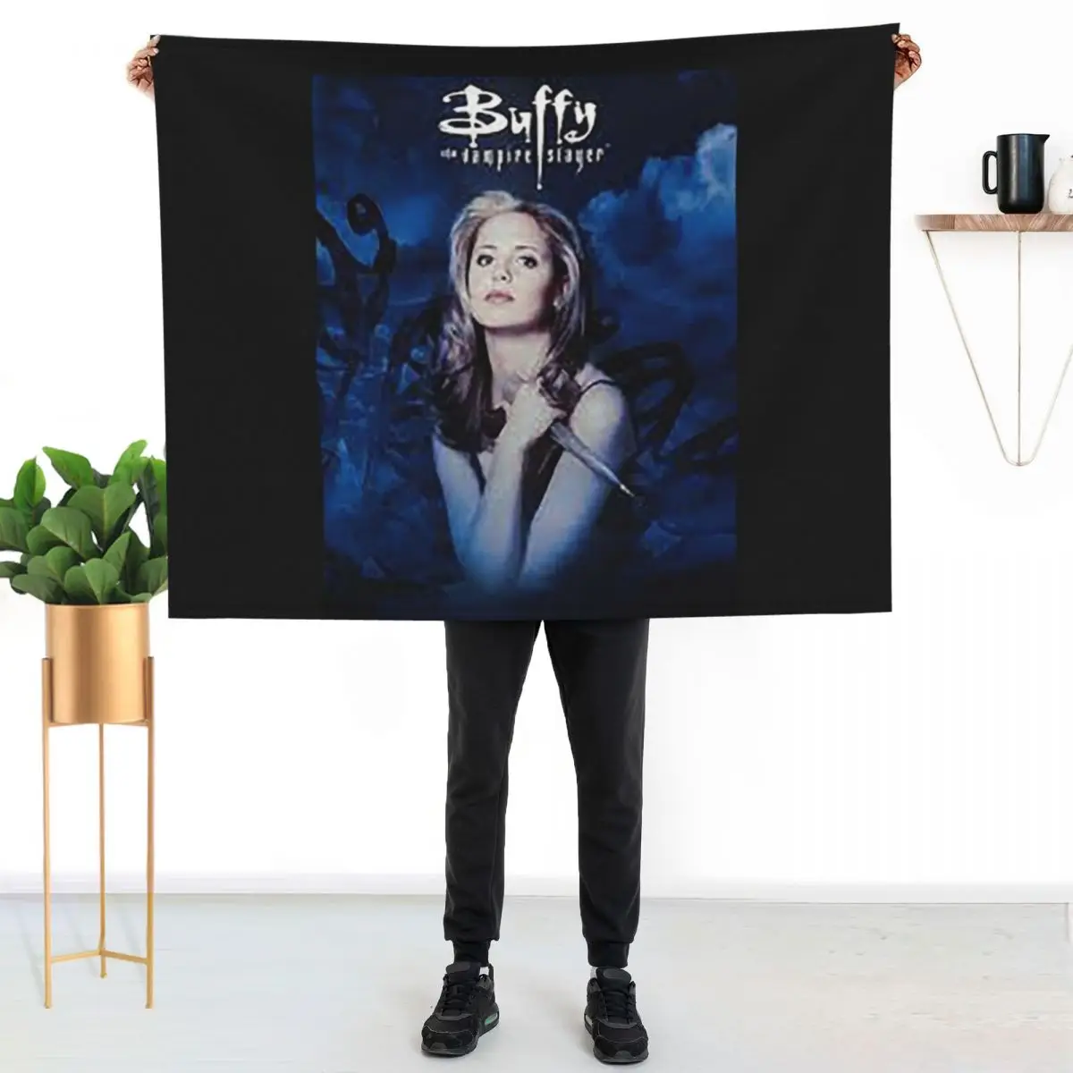 buffy number one-_- -_--_- Throw Blanket Compact Warm Blanket for Car Road Trip