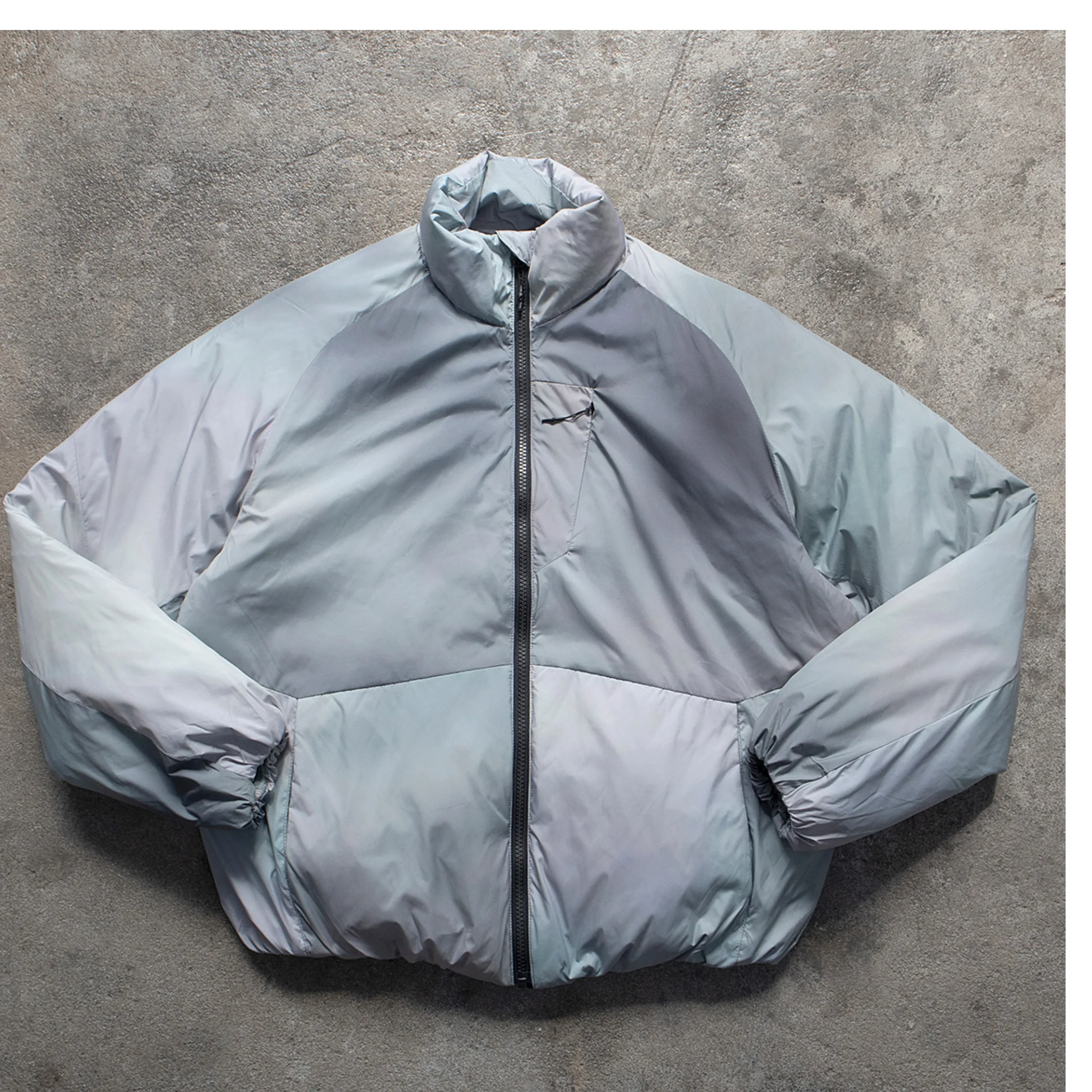 BAL X TAION ultra-light tie-dye nylon splicing 800PF storage down jacket