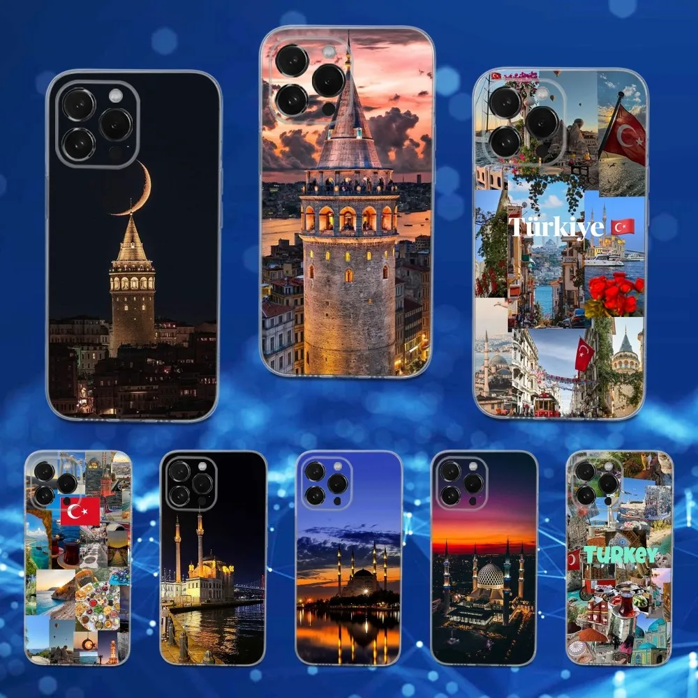

Scenery Turkey Istanbul Phone Case For iPhone 16,15,14,13,12,11 Pro,Max,Plus,X,XS,XR,SE,Mini Transparent Soft Cover