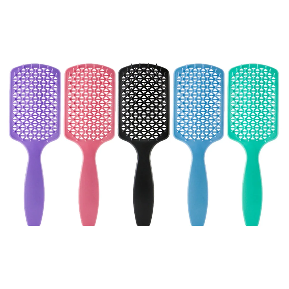 

5 PCS Hairbrush Head Massage Comb Care Ladies Detangling Ribs Hairdressing Miss