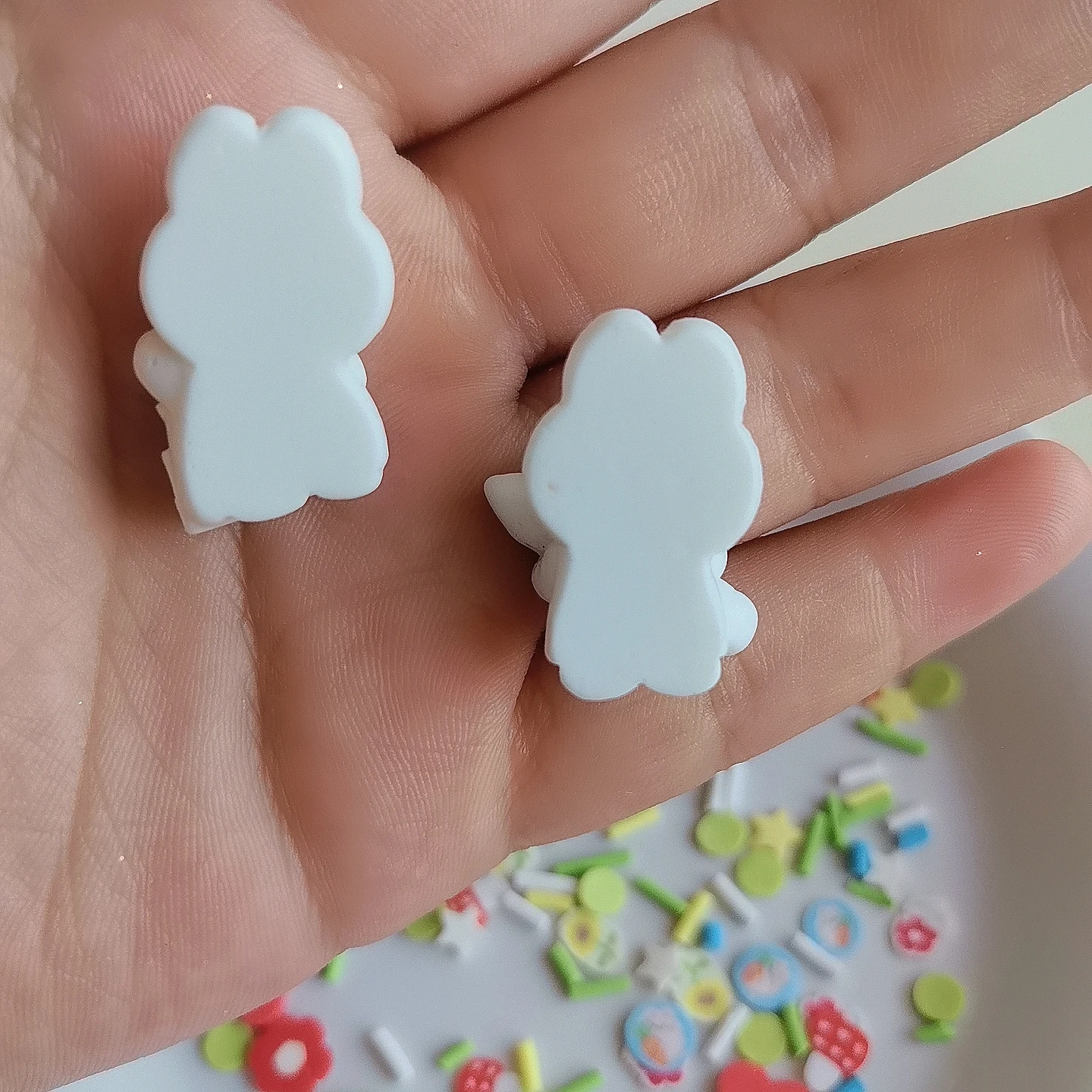 Easter Themed Cute Rabbit Flower Mushroom Clay Slices Mixed Long Candy Sprinkles for DIY Slime Filler Decor