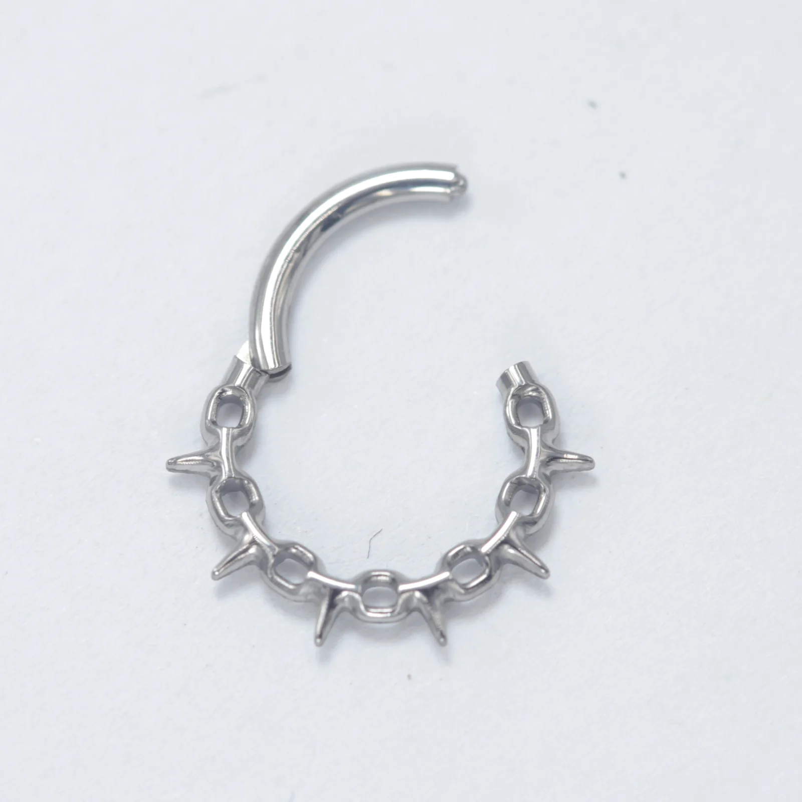 16G Implant Grade  Earring Septum Captive Bead Ring Clicker Daith Nose Synthetic Opal Hinged Segment Ring piercing Body Jewelry