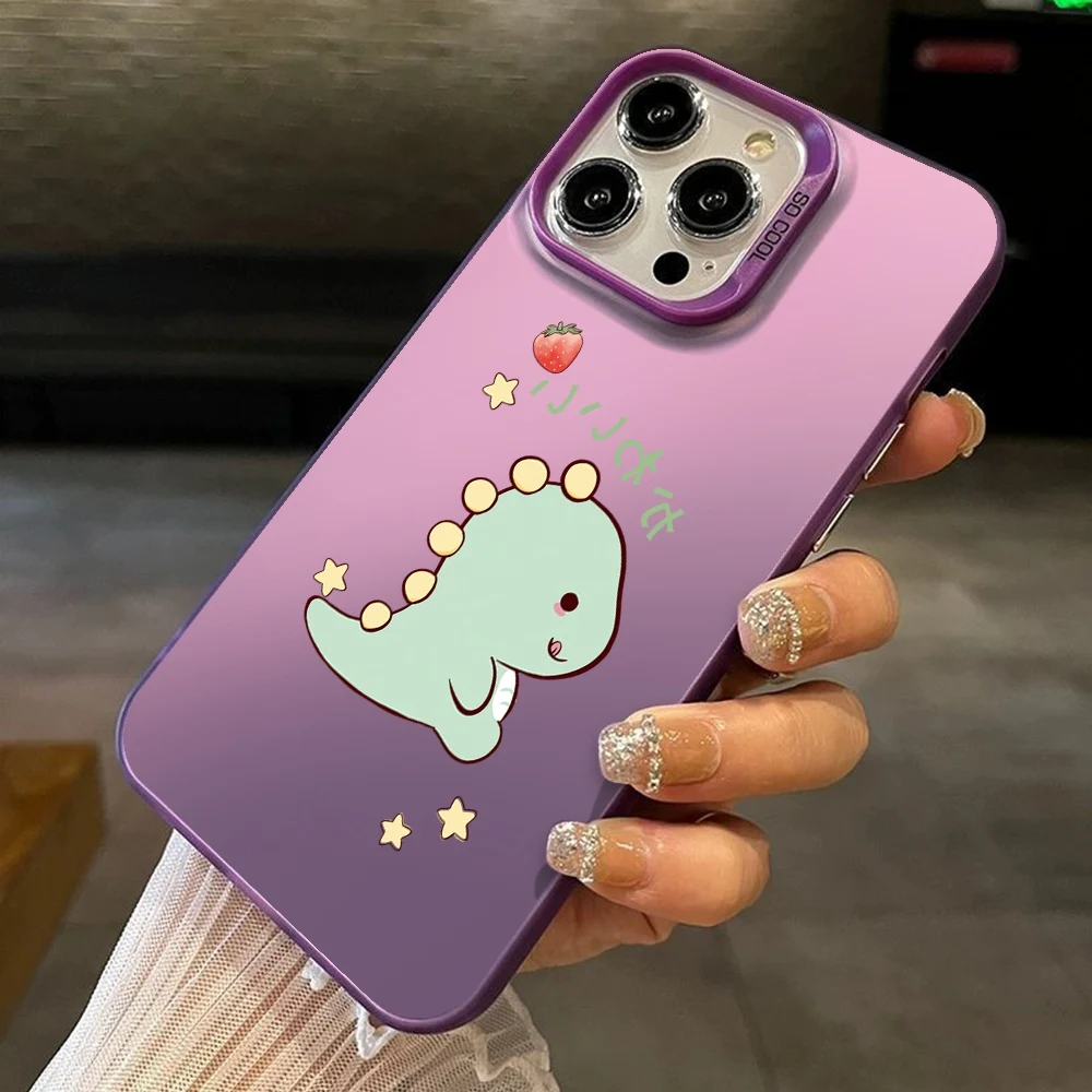 Case For Xiaomi Poco M6 Pro 4G 5G M5S M2 POCO X6 X5 Pro X4 NFC C50 C51 C61 C65 Luxury Cute Dinosaur Shockproof IMD Plating Cover