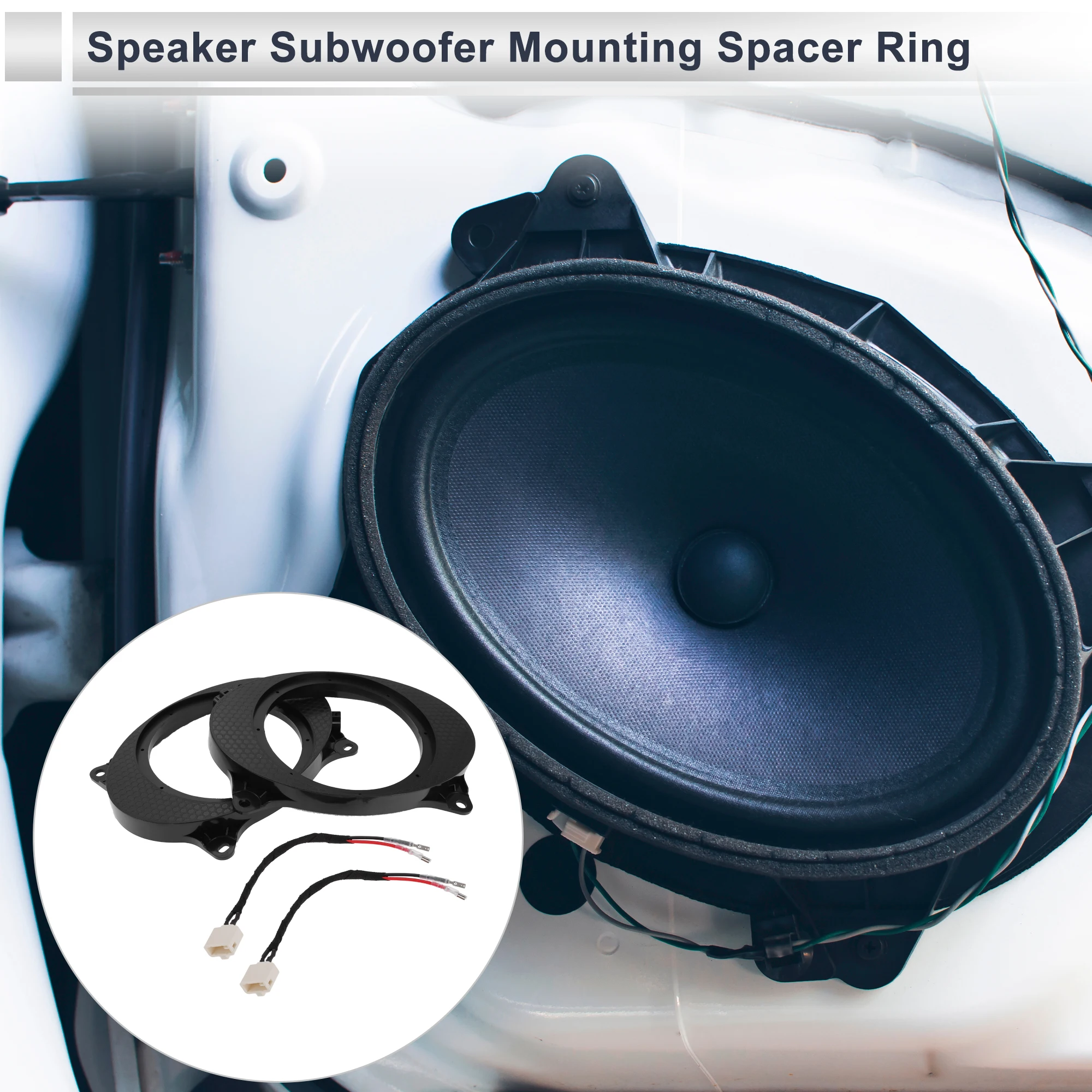 

UXCELL Проставочное кольцо динамика Твитер Проставочный адаптер динамика для Toyoto 13-24 для 6,5 дюйма