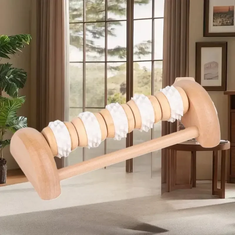 

Foot Sole Massager Wooden Roller Type Solid Wood Foot Foot And Leg Massager Acupoint Ball For Plantar Fasciitis Travel Type Foot